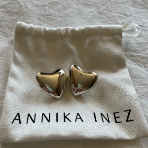 Annika Ines Voluptuous Heart Earrings Large